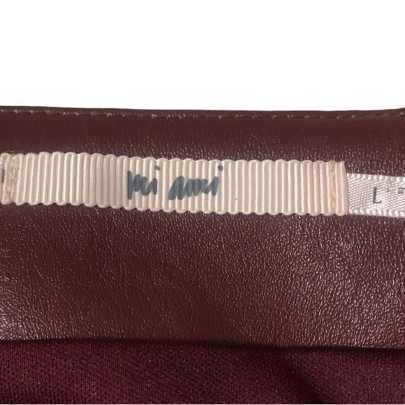 Mi Ami pink color block mini skirt, faux leather, size L - Picture 4 of 6